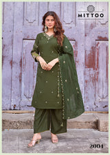 MITTOO Aaika Viscose Weaving Khatli Handwork 6 Pcs Set
