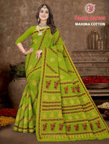 Mahima Cotton Printed Saree Set 8 pcs – M.R. Saree Emporium