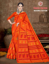 Mahima Cotton Printed Saree Set 8 pcs – M.R. Saree Emporium