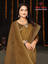 Maanya Cotton Printed Saree – Set of 8 Pcs -M.R. Saree Emporium