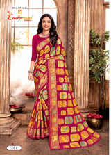 Ladorani Nayab Designer Printed Saree - 8 Pcs Set