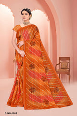 Natasha Printed Saree Collection – 8 Pcs Set-Women Daily & Office Wear Sarees – M.R. Saree Emporium