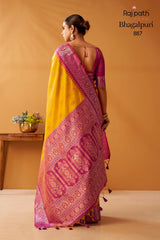 RajPath Nova Tussar Modal Fancy Cotton Saree - 6 PCS Set