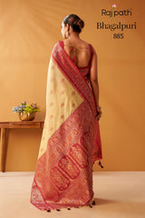 RajPath Nova Tussar Modal Fancy Cotton Saree - 6 PCS Set