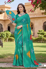 Parvana Saree Vol 08 - Fancy Swarovski Work Saree 6 Pcs Set