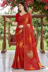 Parvana Saree Vol 08 - Fancy Swarovski Work Saree 6 Pcs Set