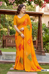 Parvana Saree Vol 08 - Fancy Swarovski Work Saree 6 Pcs Set