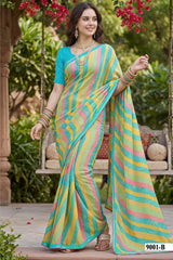 Parvana Vol 09 - Fancy Swarovski Printed Saree 6 Pcs Set