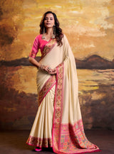 RajPath Fabrics Vrindavan Silk Vol-02 Patola Silk Saree - 6 Pcs Set