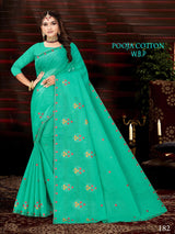 Pooja Cotton Work Saree W.B.P – Set of 8 Pcs -M.R. Saree Emporium