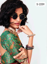 Kimora Deevangi Vol-33 Premium Pure Fancy Tissue Saree with Designer Contrast Handwork Blouse