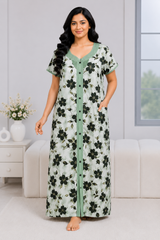 Soft Rayon Printed Nighty – 2 Pcs Set