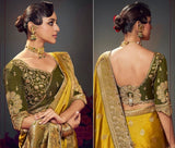 Pure Satin Saree - Fancy Lace Border with Designer Embroidered Blouse