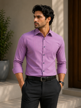 Premium Purple Striped Formal Shirt - M.R. Saree Emporium
