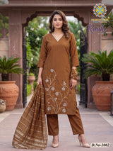 Passion Tree Raahi Vol 3 Roman Silk Embroidery 8 Pcs Set