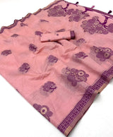Tapti Cotton Saree - Soft Cotton with Fancy Jamdani Style Weaving