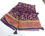RajPath Pashmina Position Print Saree - Pure Viscose Satin 3 Pcs Set