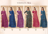 Ruchi Vedanta Silk-54 Silk Crepe Saree - Unique Print Designer Collection