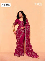 Kimora Mohey Saree Fancy Tissue Designer Party Wear
