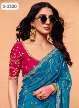 Kimora Mohey Saree Fancy Tissue Designer Party Wear