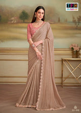 TFH SLS-8110 Beige Fancy Fabric Party Wear Saree