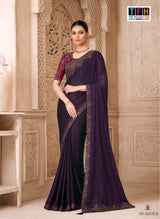TFH Silver Screen-22 SS-32018 Hit Design Satin Georgette Saree 6 Pcs Set