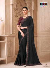 TFH Silver Screen-22 SS-32018 Hit Design Satin Georgette Saree 6 Pcs Set