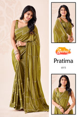 STAVAN Pratima Fancy Embroidered Saree Collection - 10 Pcs Set