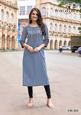 Wooglee Salonee Vol-9 Heavy Rayon Kurti 6 PCS Set– M.R. Saree Emporium