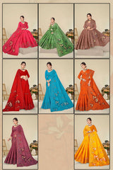Shagun Kashi Cotton Floral Print Soft Cotton Saree 8 Pcs Set – M.R. Saree Emporium