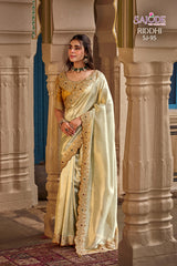 Fancy Pure Fabric Designer Saree with Stitched Blouse