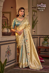 Fancy Pure Fabric Designer Saree with Stitched Blouse