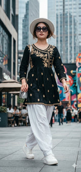 Style 9155 Heavy Rayon Embroidered Kurti L XL
