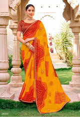 Subhash Bandhej-2 Georgette Saree Collection - 16 PCS Wholesale Set
