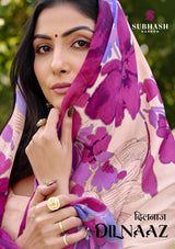 Subhash Dilnaaz Moss Crepe Designer Printed Saree Catalog – 12 PCS Full Set by M.R. Saree Emporium