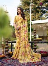 Subhash Prakruti-16 Georgette Chiffon Printed Saree – 12 PCS Set-M.R. Saree Emporium