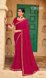 Subhash Radha Soft Georgette Designer Printed Saree-12 PCS Full Set by M.R. Saree Emporium