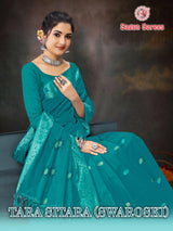 Tara Sitara Swarovski Cotton Designer Saree 8 Pcs Set – M.R. Saree Emporium