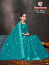 Tara Sitara Swarovski Cotton Designer Saree 8 Pcs Set – M.R. Saree Emporium