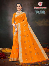 Tara Sitara Swarovski Cotton Designer Saree 8 Pcs Set – M.R. Saree Emporium