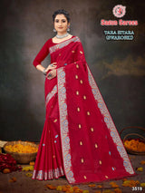 Tara Sitara Swarovski Cotton Designer Saree 8 Pcs Set – M.R. Saree Emporium