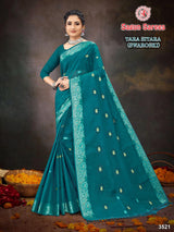 Tara Sitara Swarovski Cotton Designer Saree 8 Pcs Set – M.R. Saree Emporium