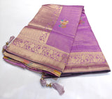 Heavy Tissue Silk Saree with Elegant Traditional Design- 6 Pcs Set