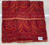 Latest Bandhani Chiffon Saree - Designer Floral Print 6 Pcs Wholesale Set
