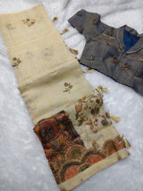 Vallabhi Digital Print Linen Silk Saree - Designer Blouse Included - Premium Printed Saree Collection - M.R. Saree Emporium