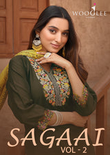 WOOGLEE Sagaai Vol 2 Viscose Kurti Set - 6 PCS Set