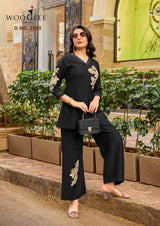 Wooglee Livonia Viscose Weaving Top with Thread Work & Heavy Rayon Bottom Suit Set - M.R. Saree Emporium