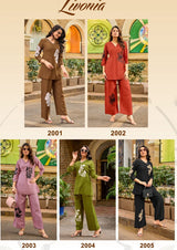 Wooglee Livonia Viscose Weaving Top with Thread Work & Heavy Rayon Bottom Suit Set - M.R. Saree Emporium