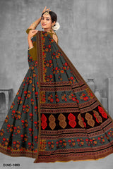 Fancy Printed Cotton Saree – Zara Cotton-M.R. Saree Emporium