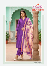AANCHI Harrier Fancy Straight Cut Kurti Palazzo Dupatta Set